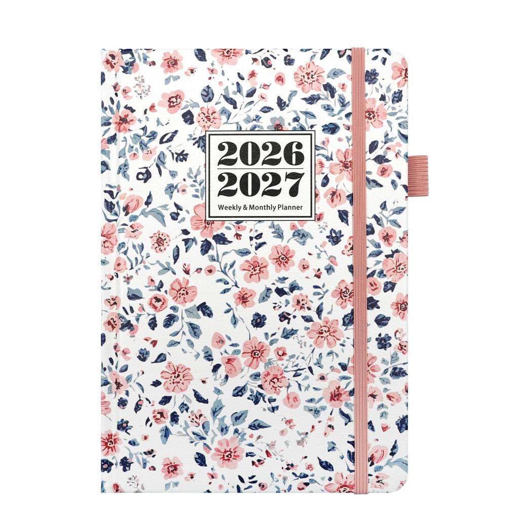 A5 Mid-Year 2026-2027 English-Chinese Planner: Weekly Notebook with Custom Logo.