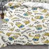 Minions Bettbezug Cartoon-Bezug und Kissenbezug Set Baumwolle Niedlich Bedruckter Bezug Steppdecke