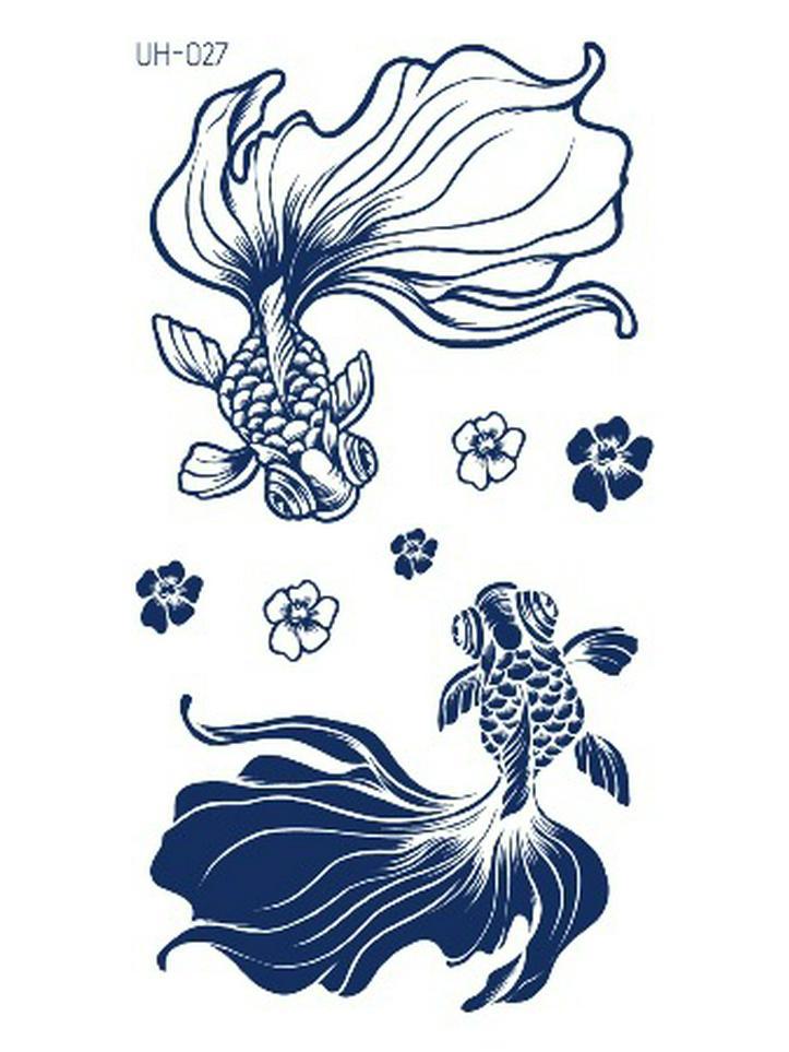 Ziołowe półtrwałe wodoodporne naklejki tatuażowe dla mężczyzn i kobiet