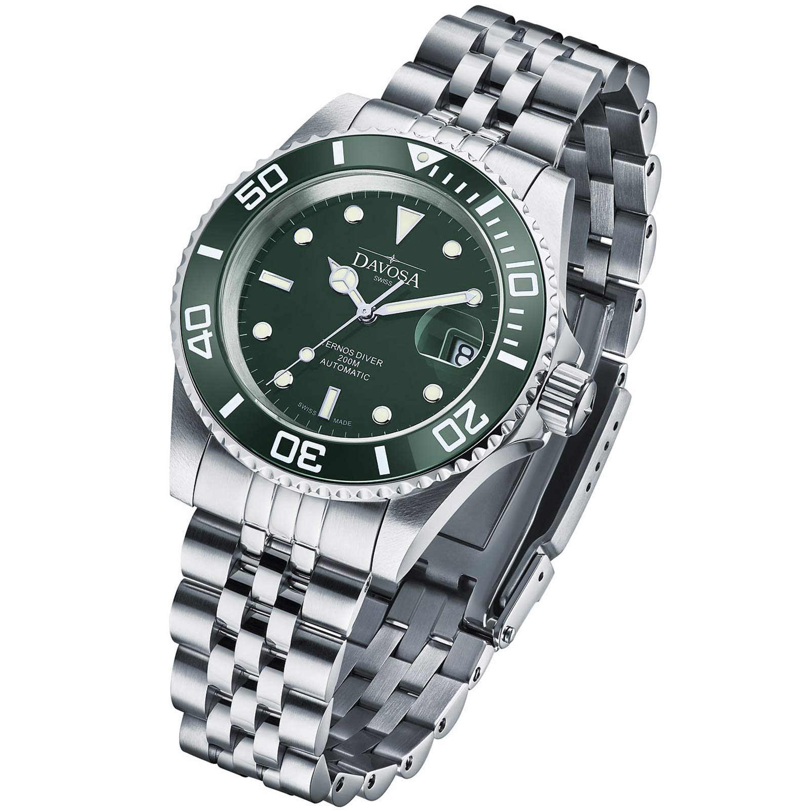 

Механічний Автоматичний Дата 200М Водонепроникний Ternos Керамічний Swiss Made Срібний [Davosa] 161.555.07 Чоловічий