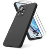Silicone Case - E.F.CONNECTION - For Xiaomi Redmi Note 12 Pro 5G - Shockproof - Anti-Scratch - 2 Tempered Glasses