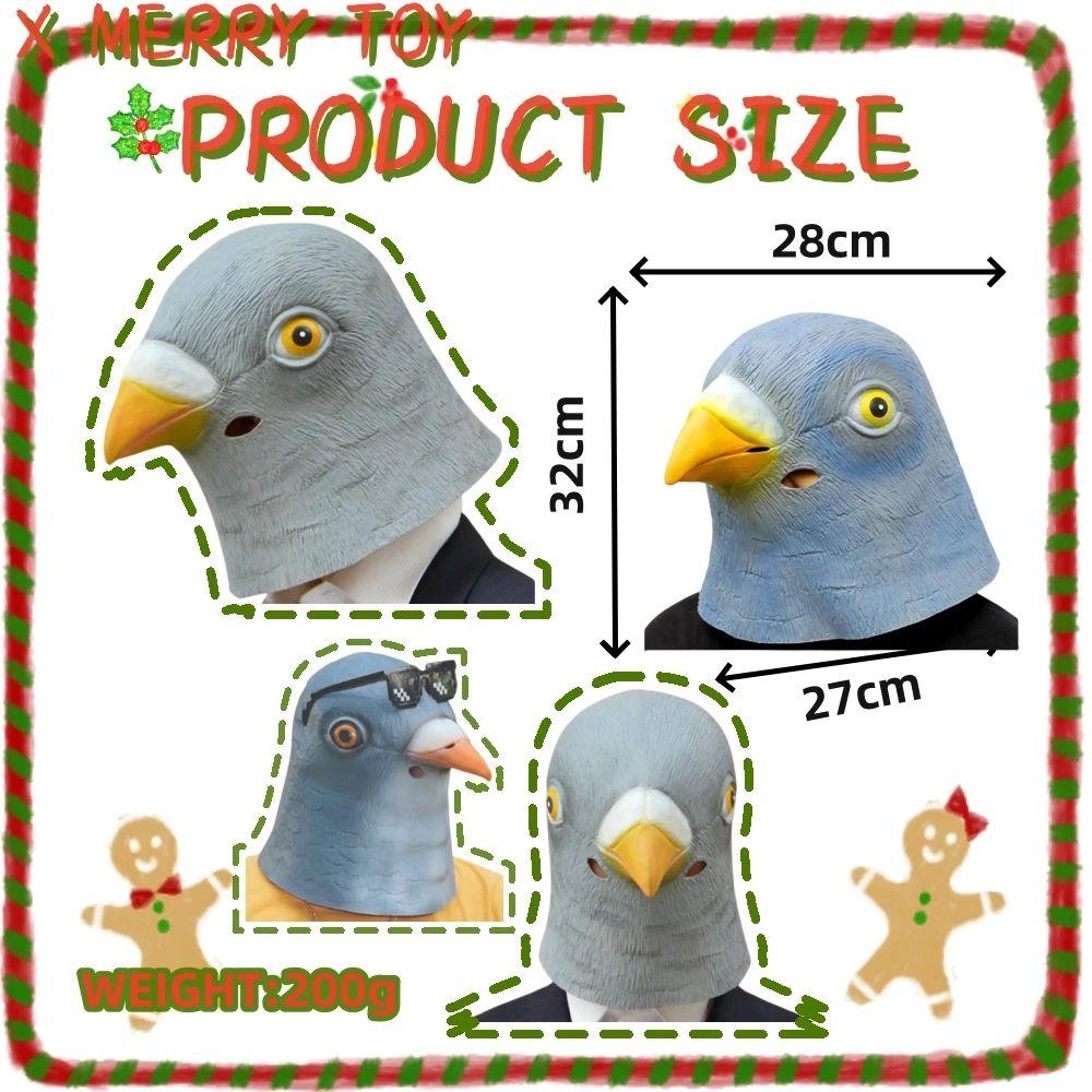 1ks Halloweenská Novinka Gumová Holubí Maska Legrační Zvířecí Cosplay Halloweenská Žertovná Rekvizita Bar Klub Rave Party Potřeby Holubí Maska