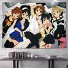 K Anime Auf Anime Mädchen Wandteppich Niedlicher Japanischer Schulmädchen Druck Wandbehang für Teenager Schlafzimmer Wohnheim Zimmer Dekor Mehrere Größen