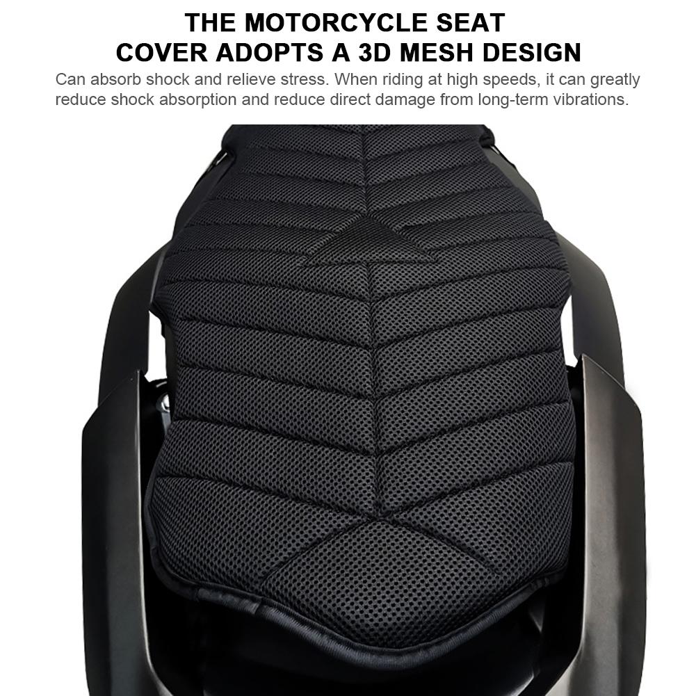 Motorcycle Seat Cushion Sunscreen Motorcycle Seat Cover Waterproof 3D Air Seat Cushion Cover Breathable Motorbike Accessories