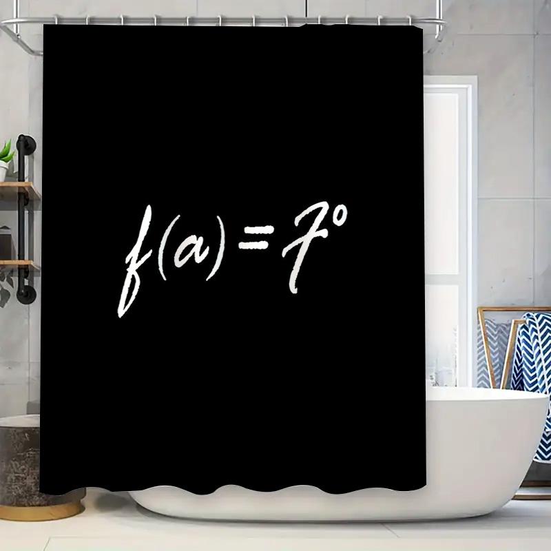 

Bathroom Shower Curtain Math Equations Science Decor Modern Abstract Geometric Pattern Washable Fabric Home Decor W60H190(CM)-1 Pcs