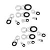 7Pcs Steel & Ceramic Fishing Rod Guides Rod Repair Kit DIY Rod Tip Eye Rings 7 Mixed Sizes Fishing Rods Accessories