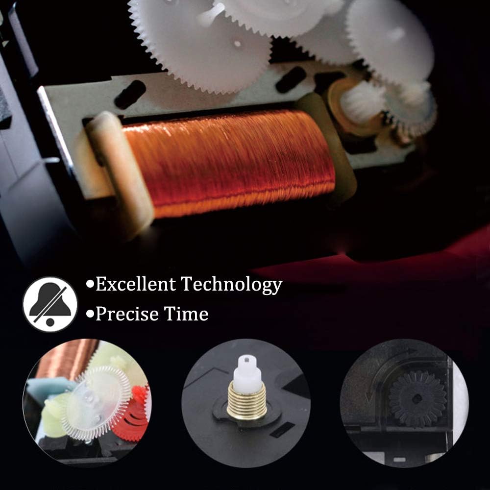 Retro Alarm Clock Non Ticking Silent Bedside Clock Simple Loud Desk Clock with Light  for Heavy Sleepers