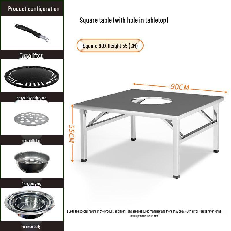 Waterman Commercial Foldable BBQ Table & Seating