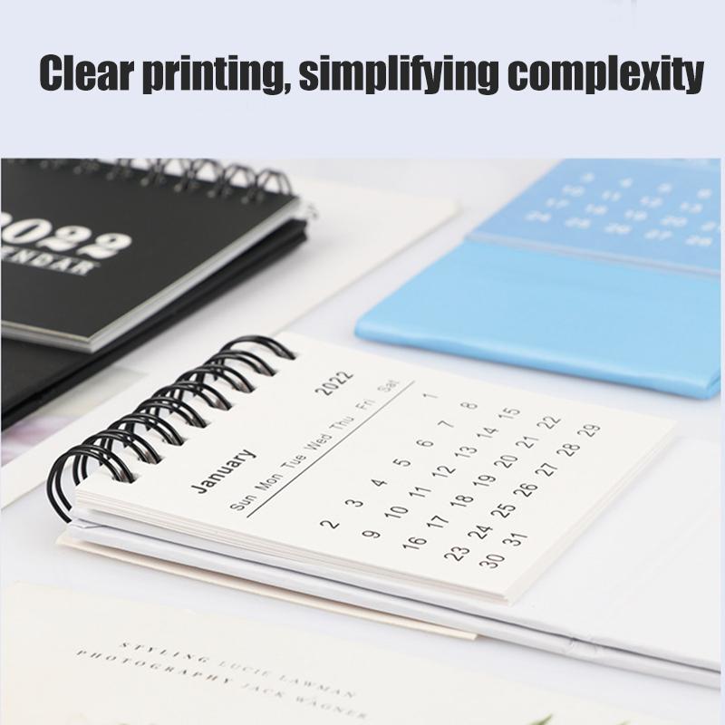 2024 Simple Black White Series Desktop Calendar Dual Daily Schedule Table Planner Yearly Agenda Organizer Office Ornament