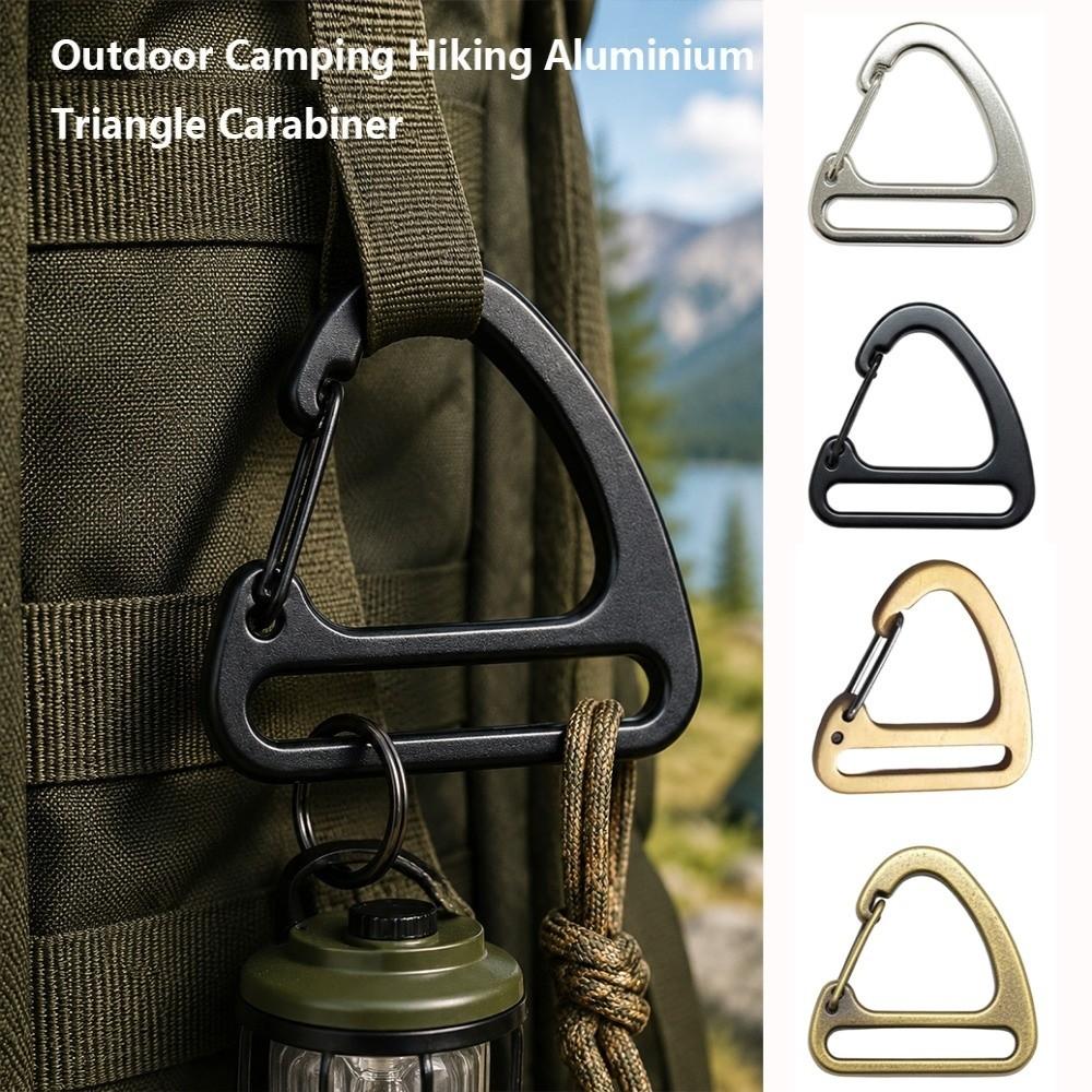 Alloy Triangle Carabiner 32mm Keychain Belt Buckles Spring Quickdraws Clip  Outdoor Tool