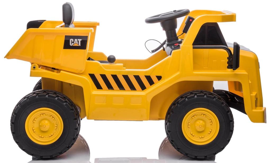 Battery Powered Ride-On Toy Tipper Electric Drive Cat Yellow Sun Baby