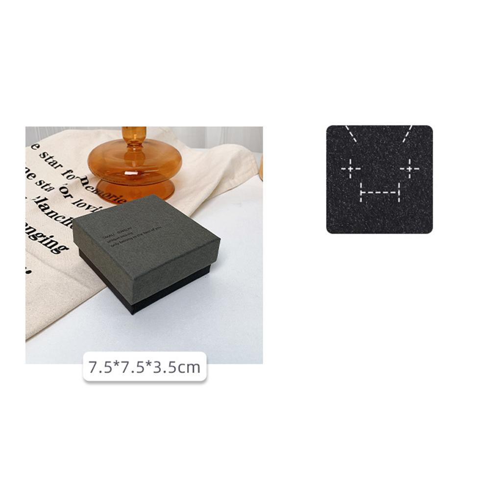 Gray Black Cardboard Jewelry Box Ring Earrings Bracelet Pendant Jewelry Box Gift Packaging Box Jewelry Organizer