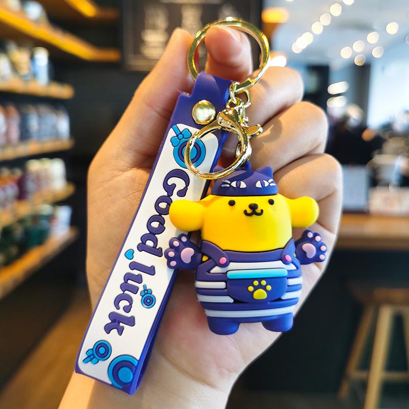 New Cute Cartoon Sanrio Keychain Hello Kitty Doll Kurorami Key Ring Schoolbag Hanging Ring Cute Personalized Gifts Y2k Fashion