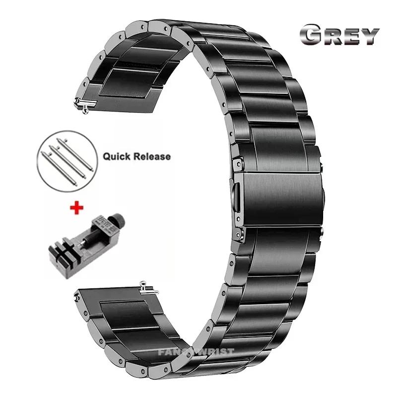 22mm Luxury Titanium Strap For Huawei Watch5/GT5Pro GT4/4Pro 46 Band For Samsung Watch 46mm 3 45mm Bracelet For Amazfit GTR 47mm