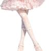 Lolita bow milk white stockings women's summer thin diamond print straps lolita ballet pantyhose