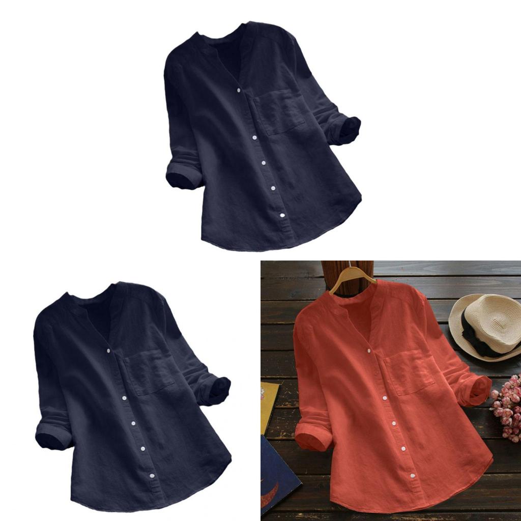 Relaxed Polyester Casual Shirt With Pockets For Daily Wear