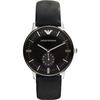 Gianni Large Black Leather Gents Quartz AR0382 Watch