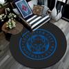 Leicester City Football Club Round Area Rug,Carpet Rug for Living Room Bedroom Sofa Playroom Decor,Non-slip Floor Mat