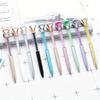 5Pcs random luxury diamond ballpoint pens, 1.0mm black ink, office & wedding school gift pens