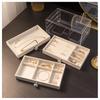 Jewelry Box Transparent Velvet Cream Fashionable