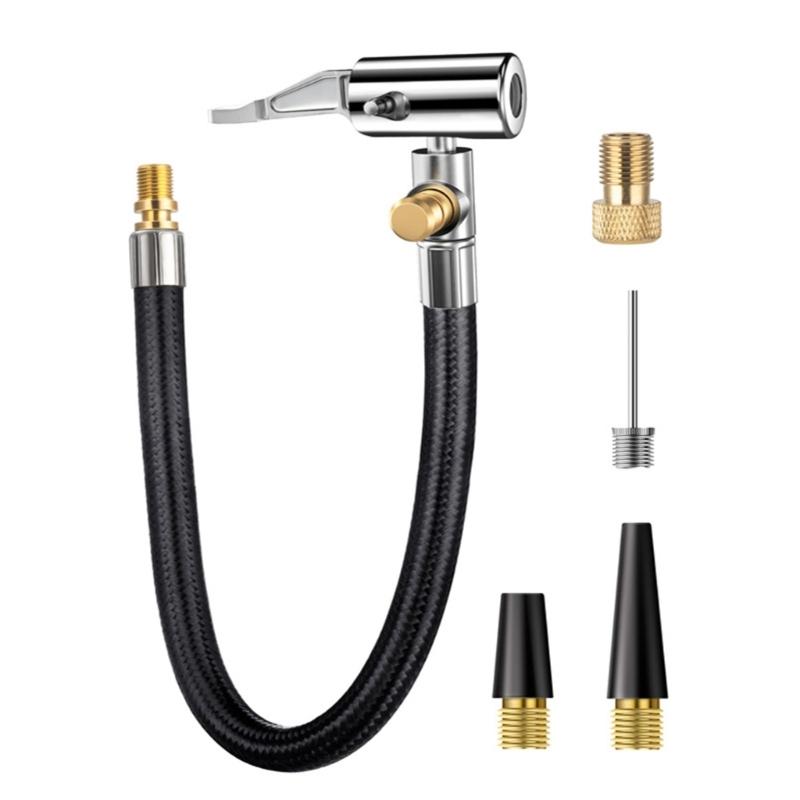 Portable Tire Pump Hose Inflator Connector Extension Hose Universal Schraders Valves Adapter for Car Bike  Motorcycle 55cm