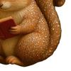 Book Lover Animal Ornament 2D Acrylic Bird/Hedgedog/Rabbit/Owl/Squirrel Reading Ornament Woodland Reader