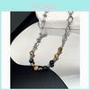 Geometric Silver Necklace With Dreamy Stone Pendant Handmade For Unisex Fashion Accessory