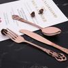 6/8/32Pcs Western Edelstahl Besteck Set Rose Gold Geschirr Küche Geschirr Messer Gabeln Löffel Utensilien