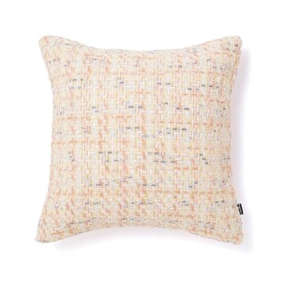 Francfranc Fancy Tweed Cushion Cover 45cm x 45cm Ivory x Orange (B-056)
