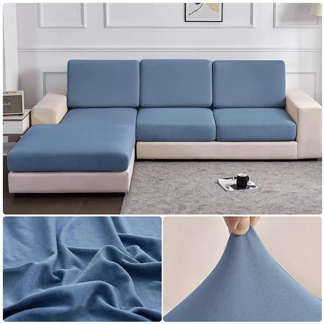 Elastischer Sofasitzkissenbezug Spandex Polyester Sofabezug für Wohnzimmer Waschbar Abnehmbar L-Form Ecksofa Schutz