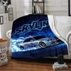 1pc Skyline Car Blanket Lightweight Flannel Blanket Throw Blanket For Sofa, Bed, Travel, Camping, Livingroom, Office, Couch