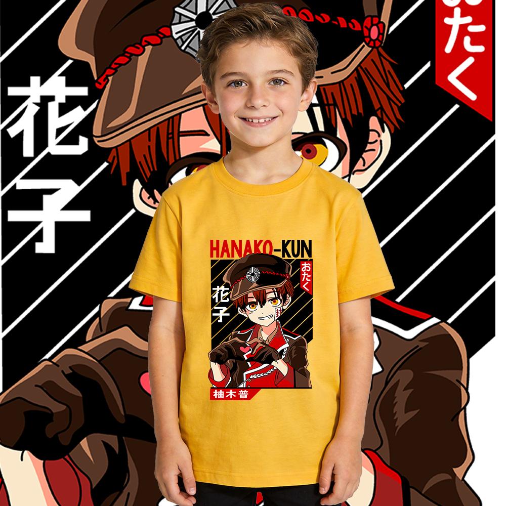 Toilet Bound Hanako Kun Anime Print Soft Cotton Casual Kids T Shirt Boys and Girls Short Sleeve Summer Top