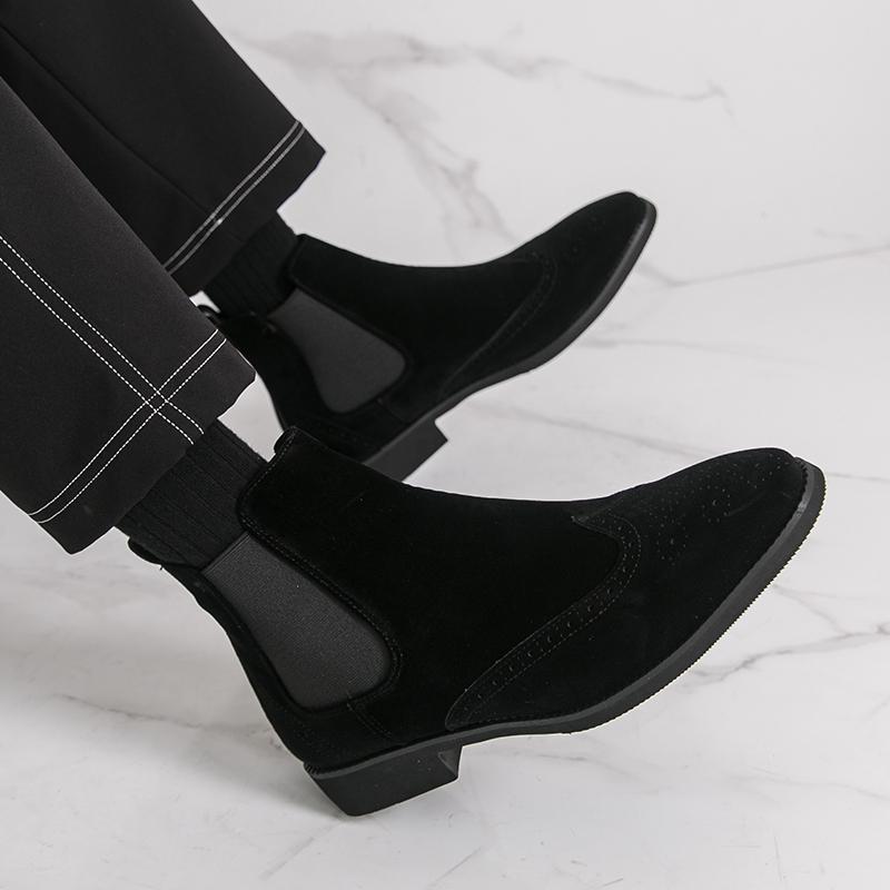 Fashion New Summer Fashion Chelsea Boots British Casual Comfortable Business Office Fashion Matte Leather Boots Black Brown Men Boots