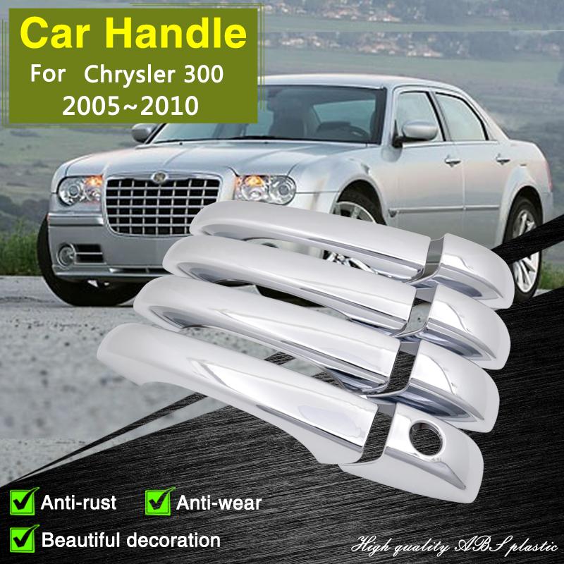 For Chrysler 300 300C MK1 2005 2006 2007 2008 2009 2010 Luxurious Chrome Door Handle Cover Car External Accessories Sticker Trim