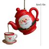 Christmas Teapot Ornament Vintage Christmas Tea Cup And Pot Hanging Decor with Pouring Tea Effect Gift for Tea Lovers