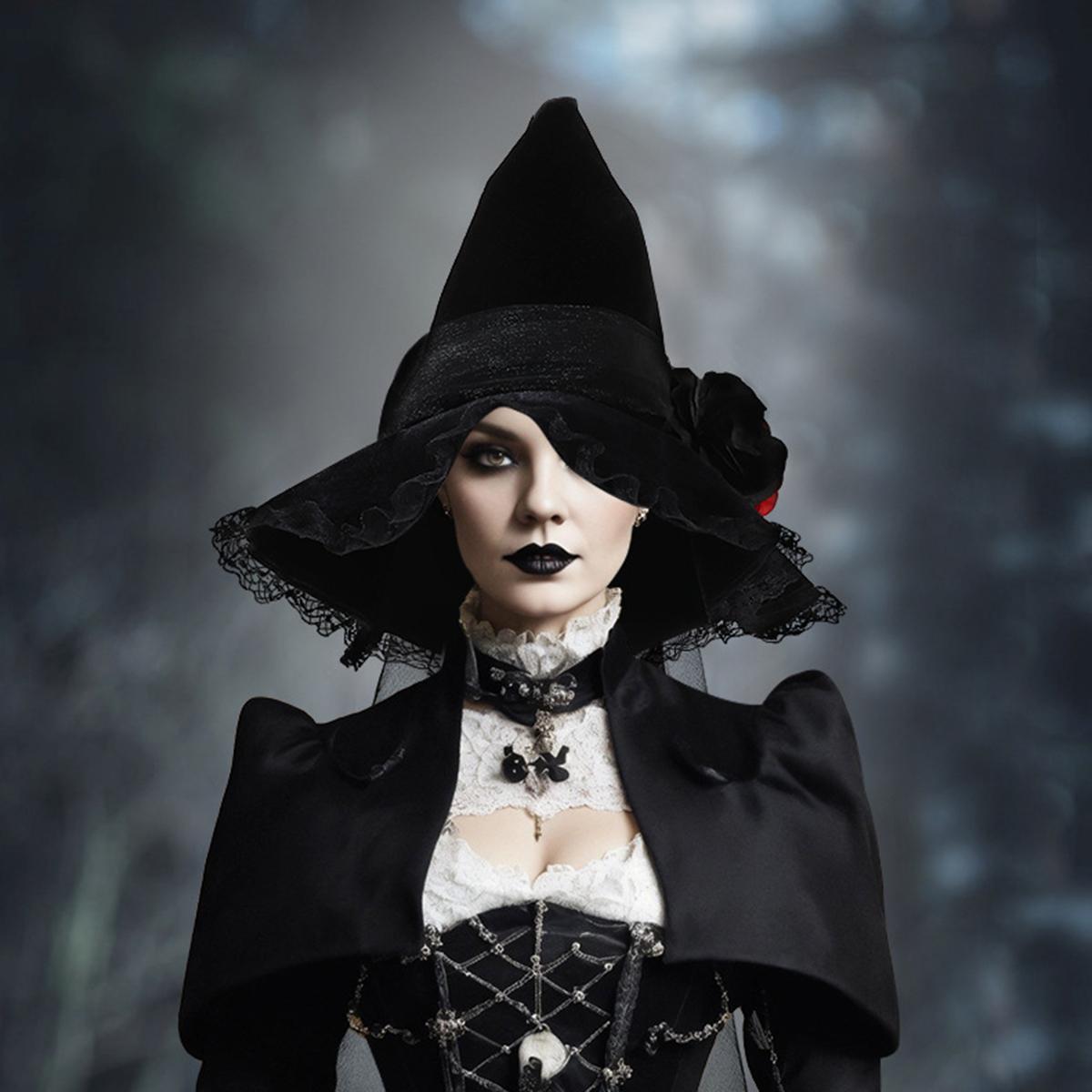 Новая шляпа ведьмы в стиле барокко на Хэллоуин — фото 3