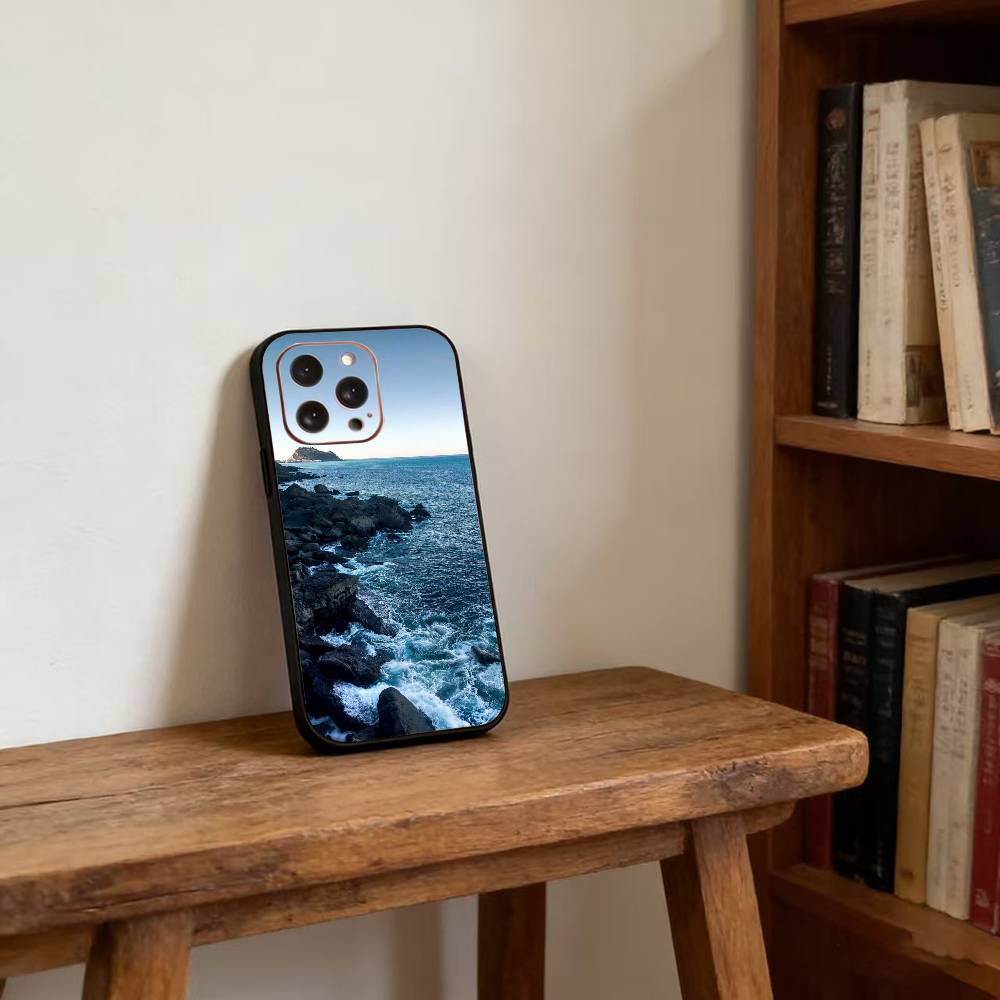 Marine Landscape Phone Case For iPhone17,16,15,14,13,12,11 Plus,Pro Magnetic with Magsafe Wireless Charging