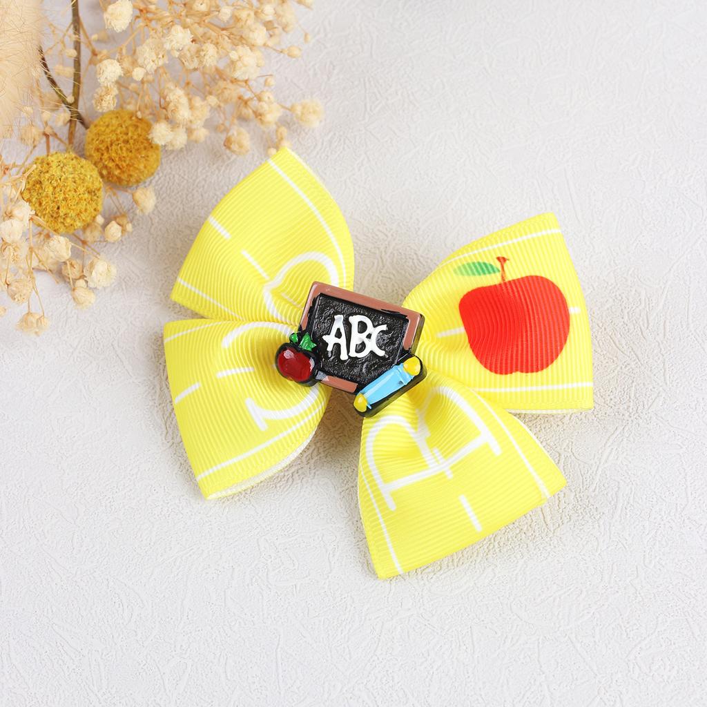 2Pcs New Striped Children's Bow Hair Clip Simple and Versatile Headdress Student Atmosphere Amall Hair Accessories