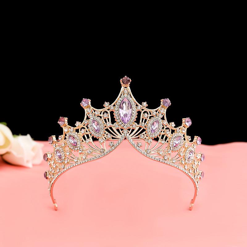 Hair Dress Jewelry Vintage Headwear Baroque Princess Queen Elegant Rhinestone For Wedding Tiara Crown Hair Accessories