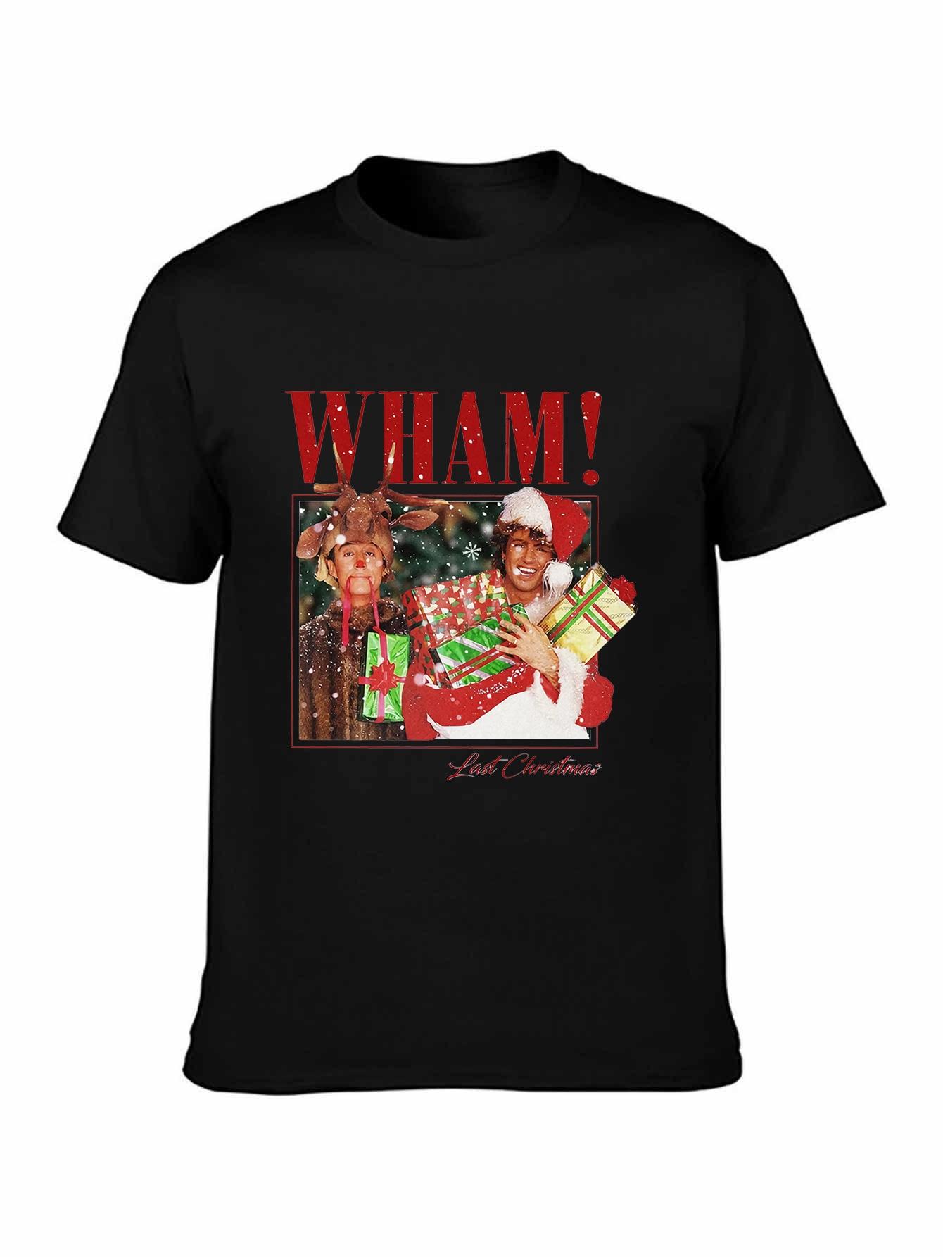 

Vintage Wham Last Christmas Sweatshirt Christmas Gift Shirt - Men s Summer Cotton Graphic Tee S разноцветный