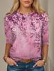 Fashion Women's Vintage Flower Graphic O-Neck Long Sleeve T-Shirt Casual Tops Womens Clothing Harajuku Female Clothing Pullover