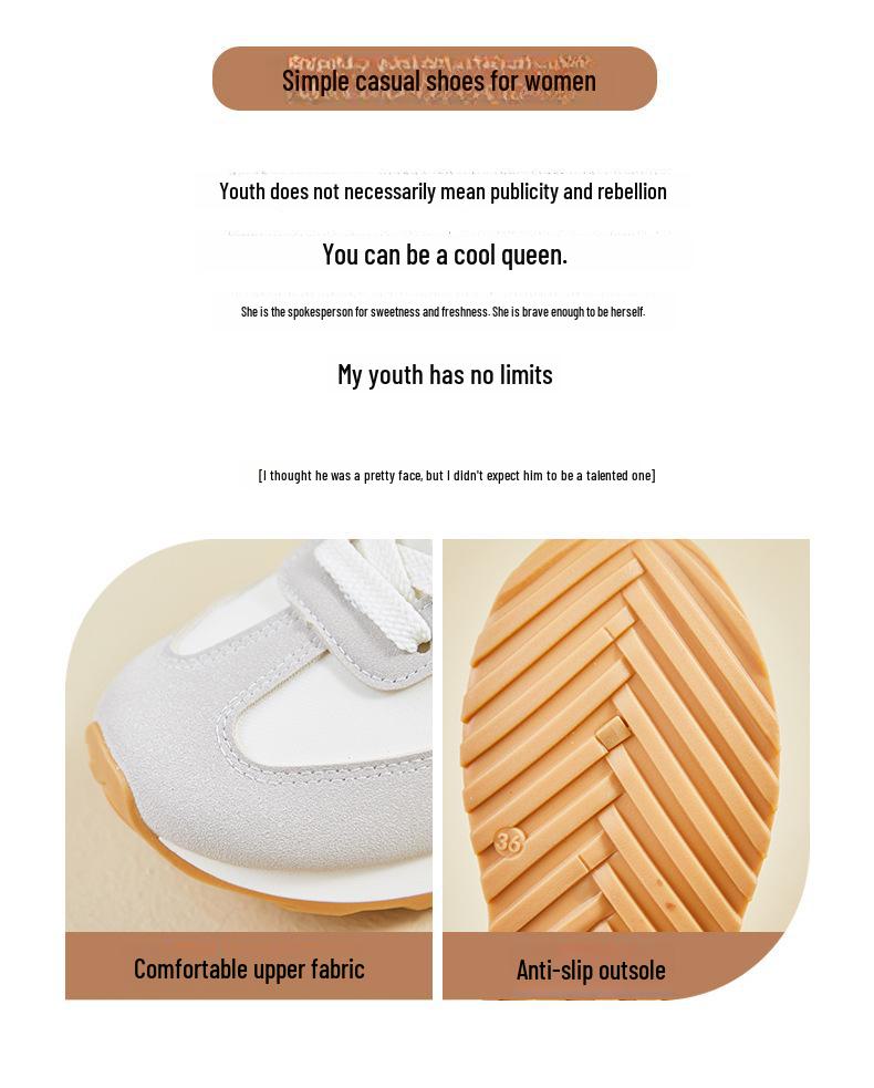 Trendy koreańskie 2025 damskie trampki Forrest Gump: Oddychające, codzienne buty do biegania dla studentów, edycja letnia (JCF-205).