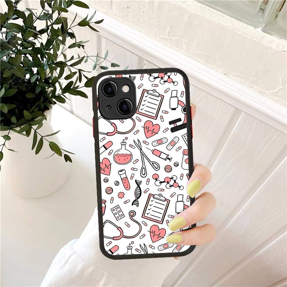 

Nurse Medical Medicine Health Heart For IPhone 16 13 15 11 12 14 Pro Max 15 16 Plus X XS MAX Matte Phone Cover iphone 15 pro