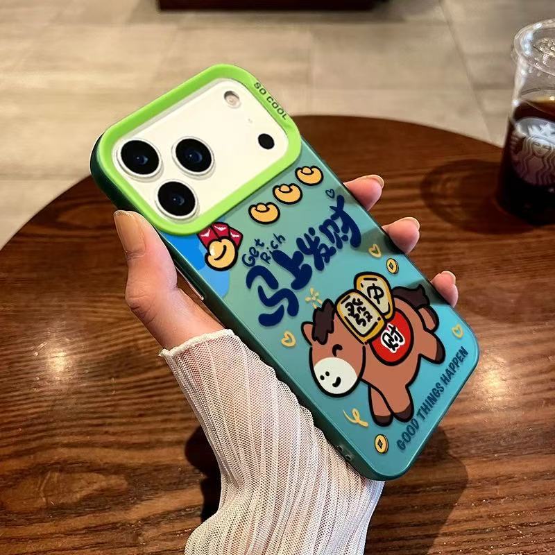 The new Year of the Horse ingot is suitable for iphone17 mobile phone case Apple 16promax/15 cute 14pro13 Guochao