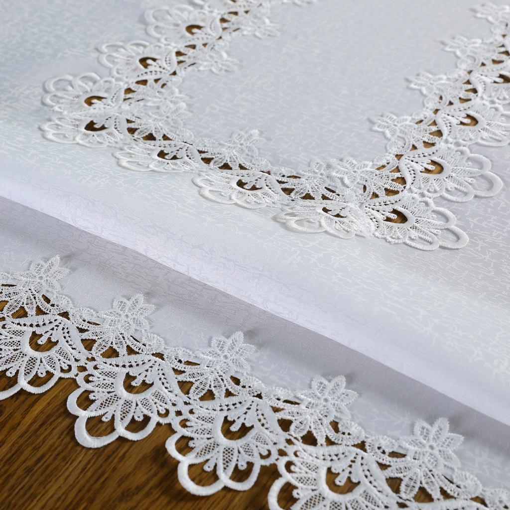 Waterproof CoffeeTable Storage Cabinet E Cabinet Wedding Supplies Restaurant Tablecloth Lace Hollow Rectangular Table Covercloth