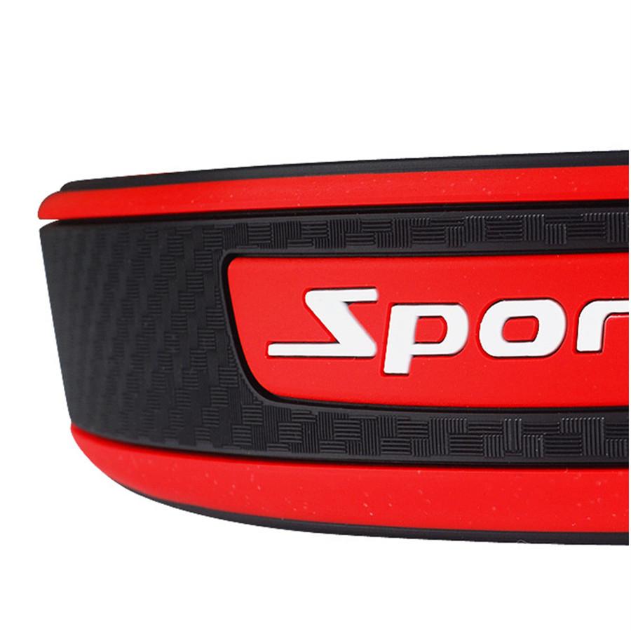 Black Rubber Carbon Car Door Scuff Sill Cover Plate Panel Step Protector Sticker