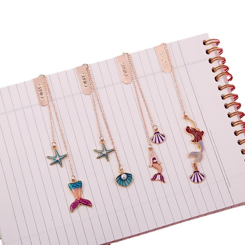 1 Piece Cartoon Mermaid School Office Supplies Gift Bookmarks Cute Kawaii Funny Stationery
