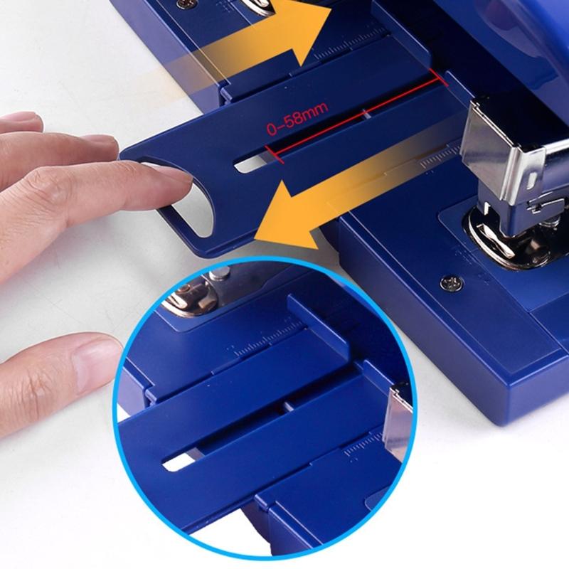 Double Head Stapler Heavy Duty Basic Stapler Labor-Saving Desk Stapler 50 Sheets Capacity Stapling Machine for Office