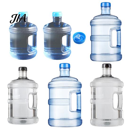 Food Grade Plastic Water Jug with Handle And Cap, Reusable Large Capacity Dispensers, Easy Grip Dispenser Transparent Bottle for Home Office