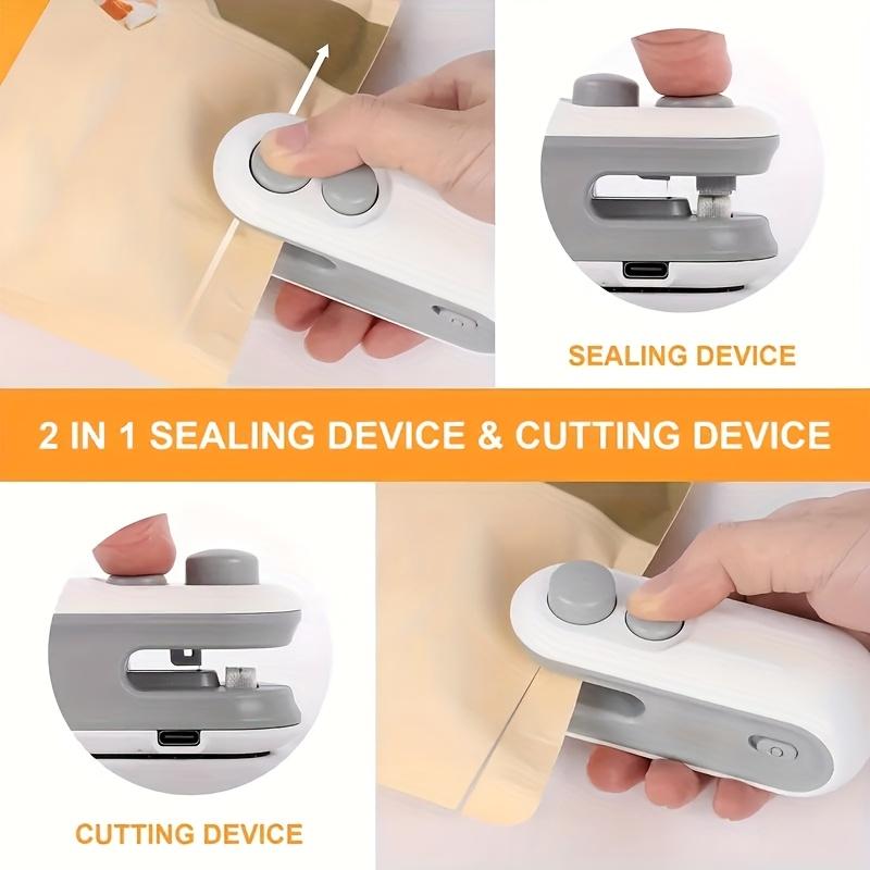 1/2pcs Mini Sealing Machine Rechargeable Snack Bag Sealer Portable for Home Picnics Outdoor Travel Magnetic Food Storage Tool